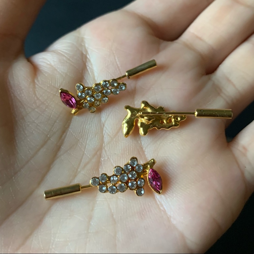 Vintage grapes pin/brooch set of 3